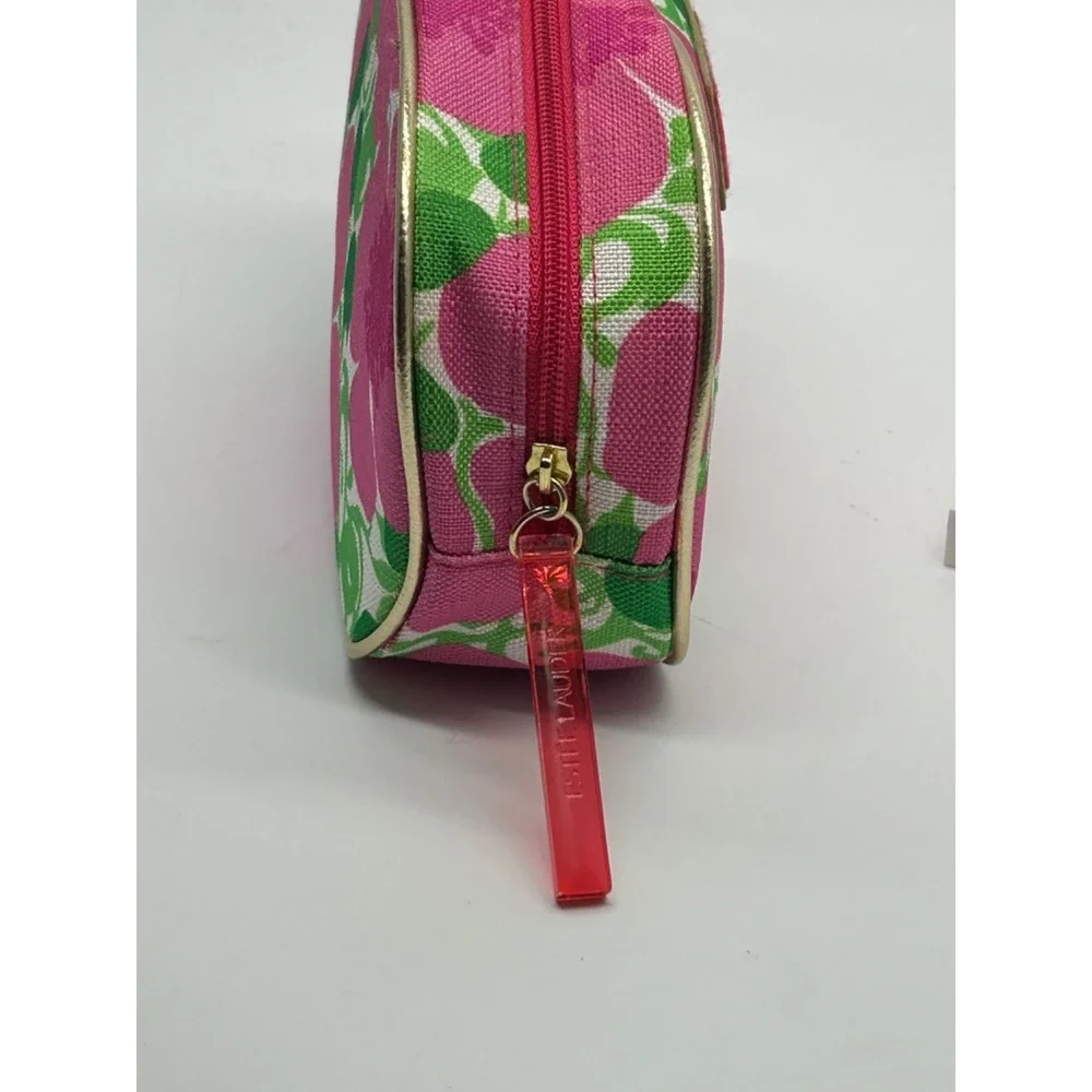 Vtg ESTEE LAUDER Cosmetic‎ Makeup Bag by LILLY PULITZER w/ Eyeshadow Pallet NOS